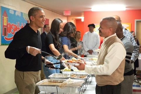 Obama đích thân tổ chức Lễ tạ ơn cùng cựu binh Mỹ Obama đích thân tổ chức Lễ tạ ơn cùng cựu binh Mỹ