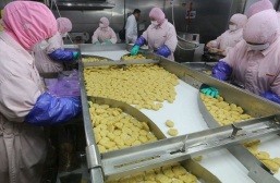 Vụ bê bối thịt bẩn từ Trung Quốc lan sang Nhật Bản Sản phẩm Chicken McNuggets dạng thô của McDonald đang được sản xuất ở nhà máy của công ty Husi Thượng Hải Ảnh:scmp