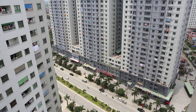 100% nhà xây trên đất dịch vụ được cấp phép Một góc Xa La, Hà Đông, Hà Nội. Ảnh: Hồng Vĩnh