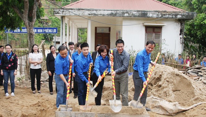 Tuổi trẻ SCIC xung kích trong tái cơ cấu ĐVTN SCIC khởi công xây nhà nhân ái tại Điện Biên