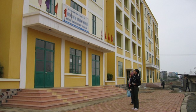 Công nhân được mua nhà ở xã hội Dự án nhà ở cho công nhân ở khu công nghiệp Bắc Thăng Long. Ảnh: Nguyễn Tú