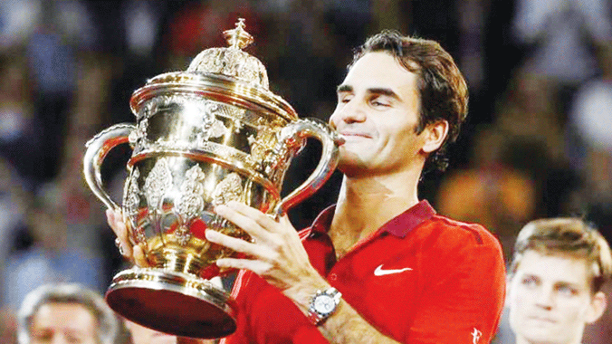'Tàu tốc hành' công phá ngôi số một Giành chức vô địch Basel Open 2014, Federer chứng tỏ anh vẫn chưa hết thời. Ảnh: Getty Images