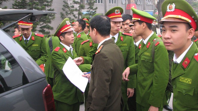 500 học viên cảnh sát bảo vệ an toàn giao thông dịp Tết Các học viên Học viện cảnh sát nhân dân ngày ra quân