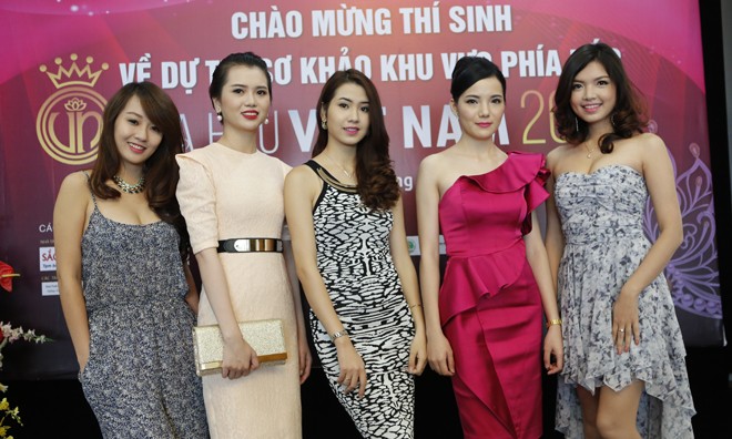 Sơ khảo Hoa hậu Việt Nam 2014 khu vực phía Bắc Các thí sinh tại buổi sơ tuyển sáng nay.
