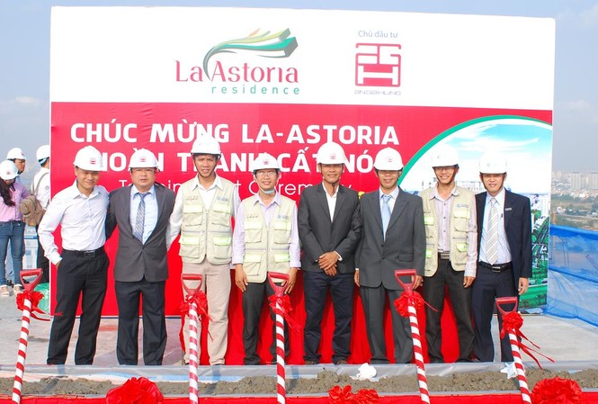 Dự án La - Astoria cất nóc vượt tiến độ Dự án La - Astoria cất nóc vượt tiến độ