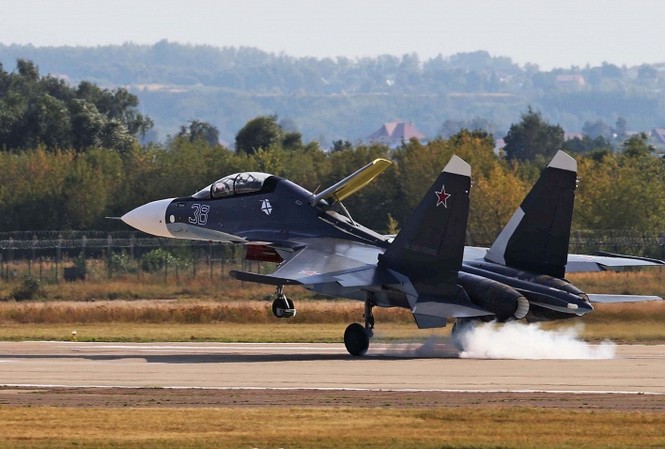 Không quân Hải quân Nga tăng viện siêu chiến đấu cơ Su-30SM Tiêm kích đa năng Su-30SM. Ảnh: Kommersant