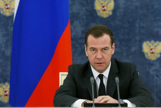 Nga cảnh báo chiến tranh toàn diện ở Syria Thủ tướng Nga Dmitry Medvedev cảnh báo chiến tranh toàn diện ở Syria. Ảnh: Tass