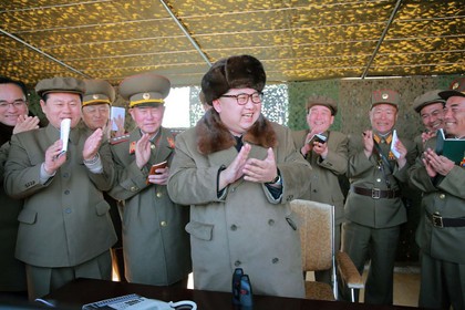 Triều Tiên tăng sức mạnh của tên lửa đạn đạo Ảnh: KCNA
