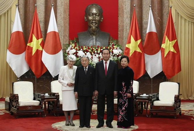 Nhà vua và Hoàng hậu Nhật Bản hội kiến Chủ tịch nước Trần Đại Quang Nhà vua và Hoàng hậu Nhật Bản hội kiến Chủ tịch nước Trần Đại Quang