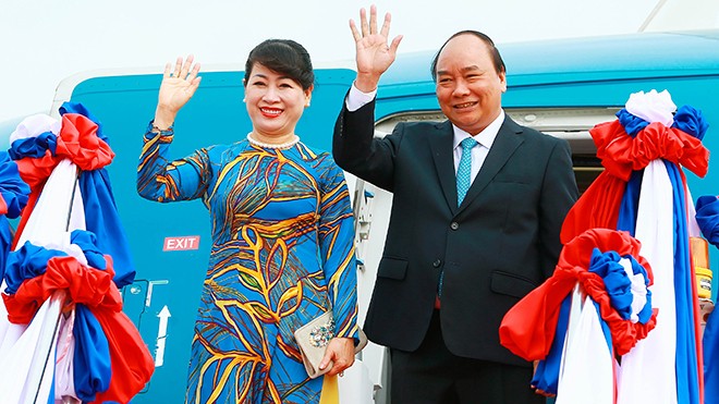 Thủ tướng Nguyễn Xuân Phúc thăm chính thức Hoa Kỳ từ ngày 29 - 31/5 Thủ tướng Nguyễn Xuân Phúc và Phu nhân. Ảnh: Thống Nhất - TTXVN