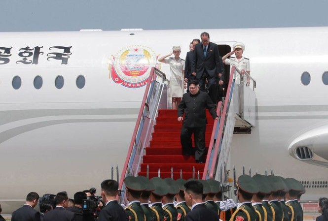 Đài KBS: Chuyên cơ Chammae-1 của ông Kim từng đến Hà Nội tháng 12/2018 Ảnh: KCNA