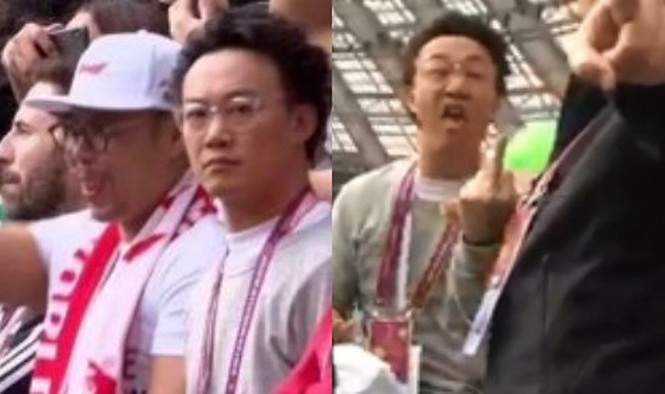 Lại một ca sĩ đình đám giơ ngón tay thối, chửi bới ở World Cup 2018 Hành động phản cảm của Trần Dịch Tấn trên khán đài gây bức xúc.