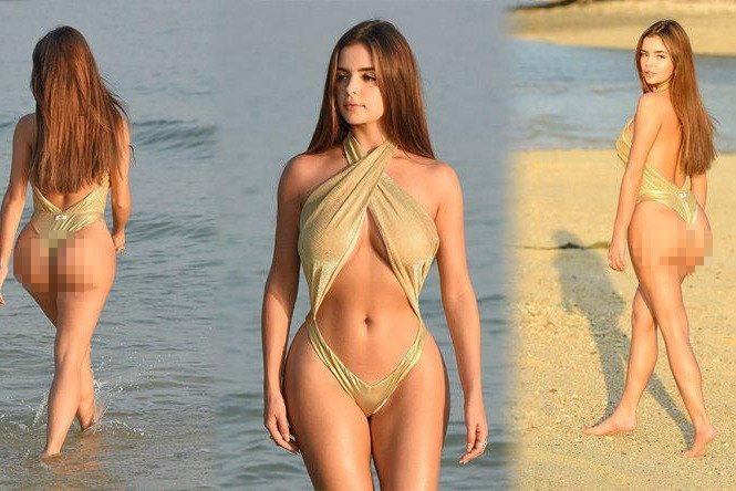 Nàng mẫu nội y Demi Rose khoe ba vòng 'bỏng rẫy' trên biển Nàng mẫu nội y Demi Rose khoe ba vòng 'bỏng rẫy' trên biển