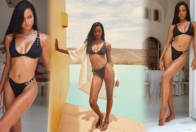 Đường cong 'vạn người mê' của 'thiên thần' da màu Jasmine Tookes Jasmine Tookes cao 1m75, hiện là mỹ nhân da màu đình đám trong làng mốt thế giới.