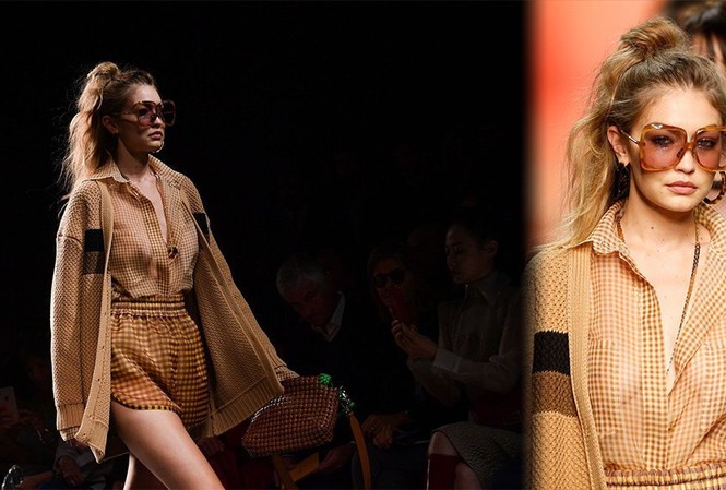 Gigi Hadid để ngực trần catwalk, gợi cảm mơn mởn khó rời mắt Người đẹp nước Mỹ catwalk thần thái kiêu sa đầy quyền lực