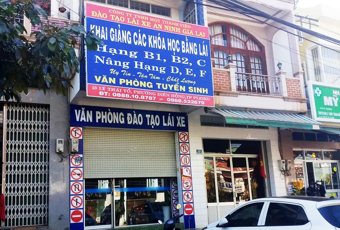 Cơ sở đào tạo lái xe 'bao đậu 100%' ở Gia Lai bất ngờ đổi tên Văn phòng số 13 Lý Thái Tổ vừa đổi tên