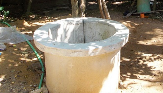 Dọn rác dưới giếng, 2 người chết ngạt Giếng nước mới đào nơi xảy ra vụ tai nạn thương tâm.