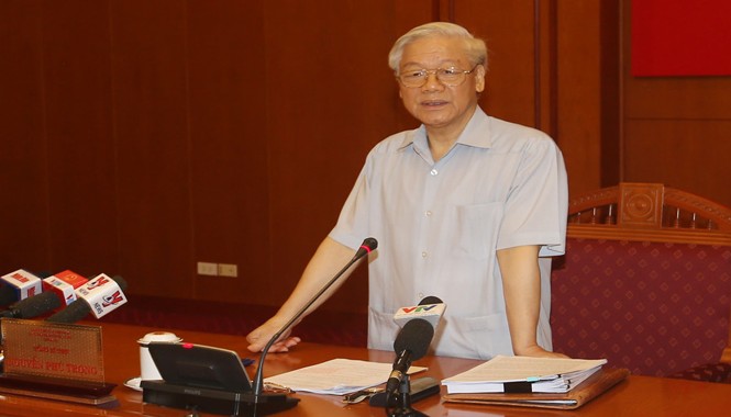 Ráo riết, quyết liệt hơn trong phòng chống tham nhũng Tổng Bí thư Nguyễn Phú Trọng phát biểu. Ảnh: Trí Dũng - TTXVN.