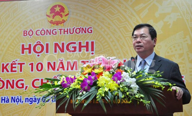 10 năm phòng chống tham nhũng mới phát hiện 1 vụ Bộ trưởng Vũ Huy Hoàng phát biểu chỉ đạo Hội nghị. Ảnh: Báo Công thương