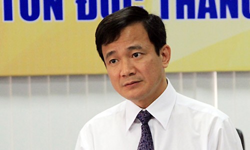 Đại học Tôn Đức Thắng muốn tự bổ nhiệm hiệu trưởng Hiệu trưởng Đại học Tôn Đức Thắng Lê Vinh Danh. Ảnh: Vnexpress.