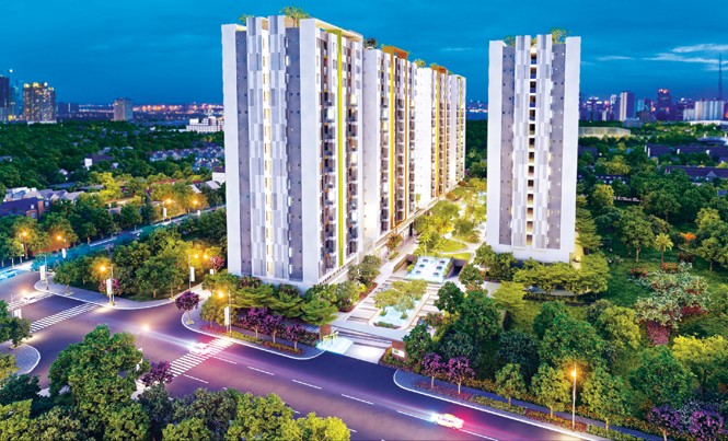 Him Lam Phú An, quận 9: Thỏa “cơn khát” nhà cho giới trẻ Căn hộ trị giá 1,5 -1,8 tỷ đồng/căn nhưng người mua được trả chậm trong 6 năm (15-18 triệu đồng/tháng) và chỉ trả 45% đến khi nhận nhà.