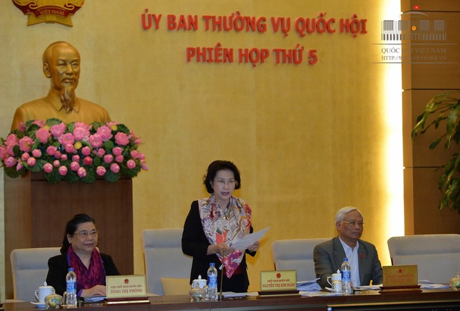 Làm rõ 4.500 tỷ đồng nâng vốn hai ngân hàng Chủ tịch Quốc hội Nguyễn Thị Kim Ngân phát biểu tại phiên họp. Ảnh: Quốc hội.vn