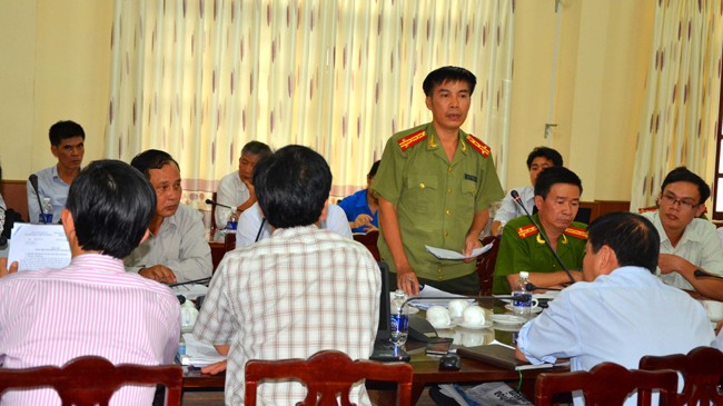 Công an, Tòa án với… một cậu học trò! Đại diện Công an tỉnh trả lời chất vấn của báo Tiền Phong về vụ em Thiện tại cuộc họp báo mới đây