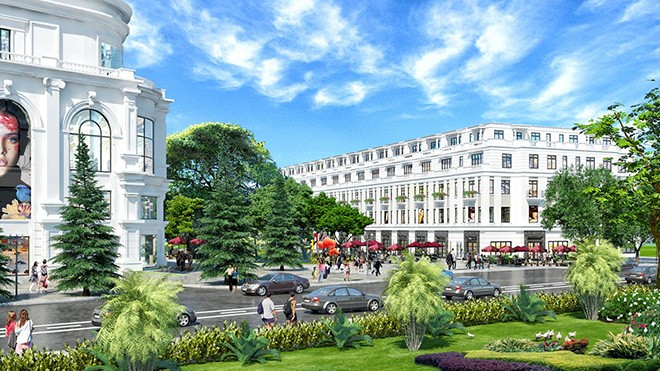 Vingroup chính thức ra mắt Vincom Shophouse Hải Phòng Trung tâm Vincom Shophouse Hải Phòng nhìn từ xa