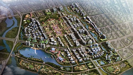 Không cấp ngân sách cho địa phương xây trụ sở Phối cảnh dự án đầu tư xây dựng Hạ tầng kỹ thuật Khu Trung tâm hành chính, chính trị TP Hải Phòng nằm ở phía Bắc sông Cấm.