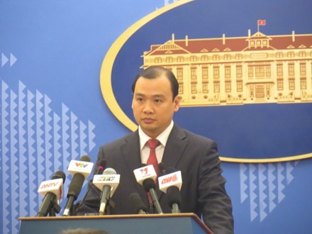 Việt Nam lên tiếng việc tàu khu trục Mỹ vào gần Hoàng Sa Người Phát ngôn Bộ Ngoại giao Lê Hải Bình. Ảnh: Lao Động