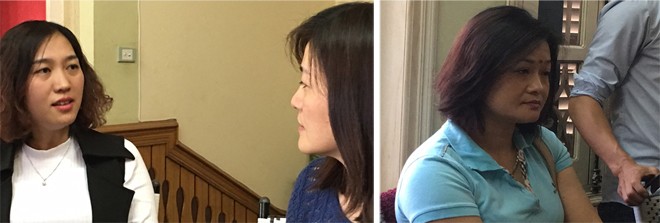 Vụ học sinh gãy chân trong sân trường: Đâu là sự thật? Cô Trần Thị Thu Nhung giáo viên chủ nhiệm lớp 2A4, cô Nguyễn Thị Thanh Tú giáo viên lớp 5 và cô Vũ Thị Mừng, giáo viên lớp 3 tại buổi gặp gỡ với PV báo Tiền Phong. Ảnh: H.N
