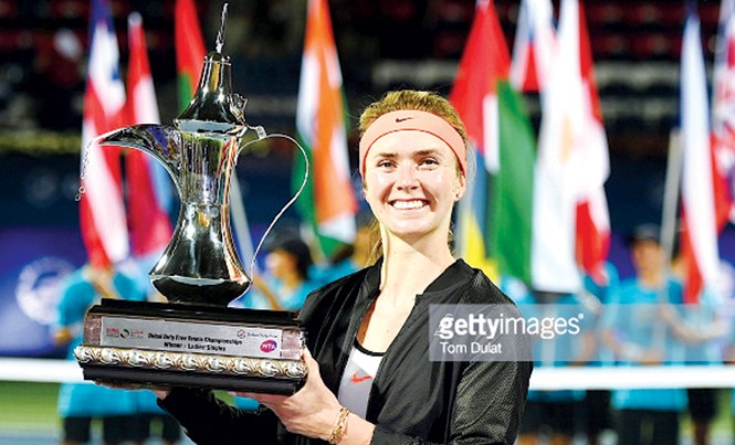 Svitolina: Bông hoa mới của làng banh nỉ Svitolina lần đầu tiên lọt vào tốp 10 cây vợt nữ thế giới sau chiến thắng tại Dubai. Ảnh: GETTY IMAGES