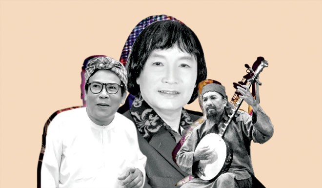 Ðất nước cần người thực danh thực tài Từ phải qua: NSƯT Thanh Tuấn, NSƯT Minh Vương, NSƯT Giang Châu.