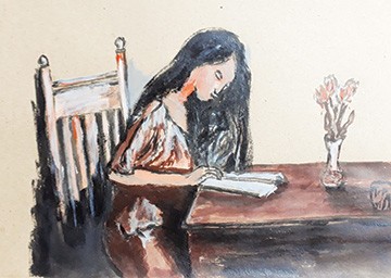 Nguyễn Thị Thu Huệ: Vẫn bắt đầu cuốn nhật ký đón năm mới để một ngày nào đó... Minh họa: Trương Phương Hoa