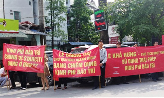 Chủ đầu tư giữ cả trăm tỷ đồng quỹ bảo trì Hàng trăm hộ dân Star City xuống đường đòi chủ đầu tư trả tiền quỹ bảo trì