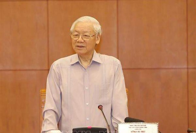 Không đưa vào quy hoạch những người suy thoái, cơ hội chính trị Tổng Bí thư, Chủ tịch nước Nguyễn Phú Trọng chủ trì họp Ban Chỉ đạo xây dựng Quy hoạch cán bộ
cấp chiến lược nhiệm kỳ 2021-2026. ảnh: TTXVN
