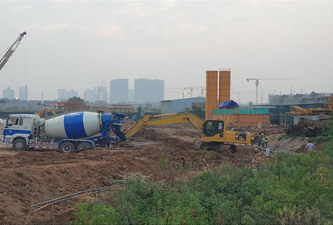 Siêu dự án 1,9 ha thi công không phép Dự án The Lotus Center (Phú Thượng, Tây Hồ) của Vimefulland tiến hành thi công một số hạng mục khi chưa có giấy phép xây dựng