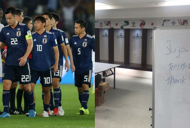 Thua chung kết Asian Cup, Nhật Bản vẫn dọn sạch phòng thay đồ Các cầu thủ Nhật Bản gây ấn tượng mạnh với người hâm mộ