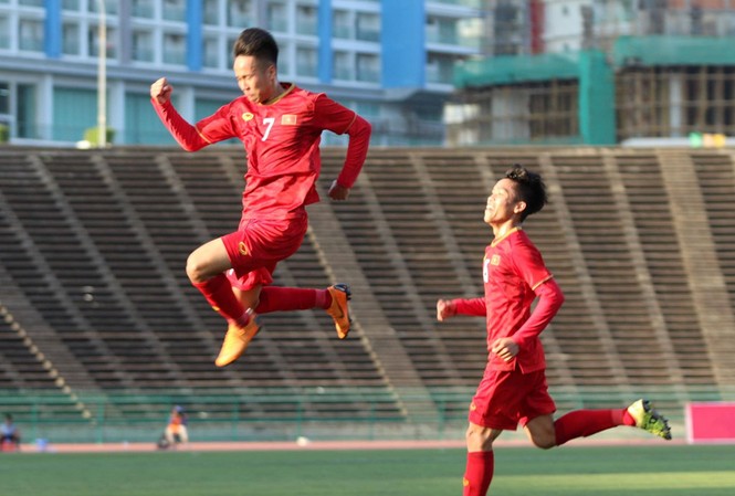 Lịch thi đấu U22 Đông Nam Á ngày 19/2: Việt Nam giành vé sớm? U22 Việt Nam sáng cửa vào bán kết. Ảnh: Zing