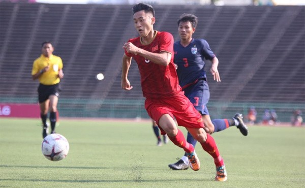 U22 Việt Nam gặp đối thủ nào ở bán kết giải Đông Nam Á? U22 Việt Nam chưa xác định được đối thủ ở bán kết. Ảnh: VnExpress