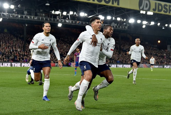 Kết quả vòng 13 Ngoại hạng Anh: Liverpool lại thắng siêu kịch tính Firmino ăn mừng bàn thắng muộn của Liverpool.