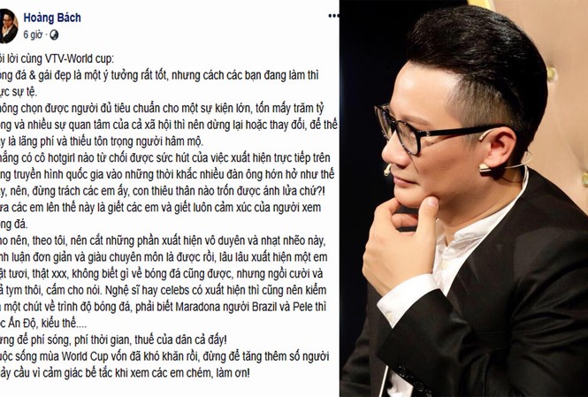 Showbiz 19/6: Ca sĩ Hoàng Bách có 'đôi lời cùng VTV-World Cup' chỉ trích VTV trên trang cá nhân, Hoàng Bách nhận nhiều sự ủng hộ