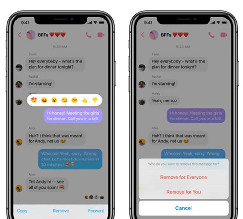 Facebook Messenger cho xóa tin nhắn đã gửi Tính năng xóa tin nhắn đã gửi trên Facebook Messenger.