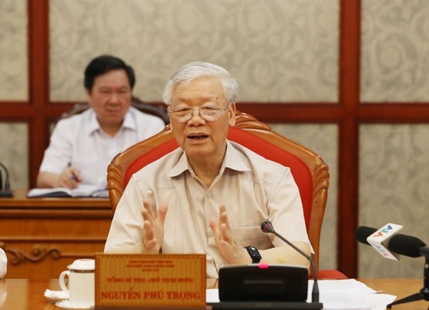 Tổng Bí thư, Chủ tịch nước: Đã 'chạy chức, chạy quyền' là không dùng Tổng Bí thư, Chủ tịch nước Nguyễn Phú Trọng phát biểu tại cuộc họp Bộ Chính trị. (Ảnh: Trí Dũng/TTXVN)