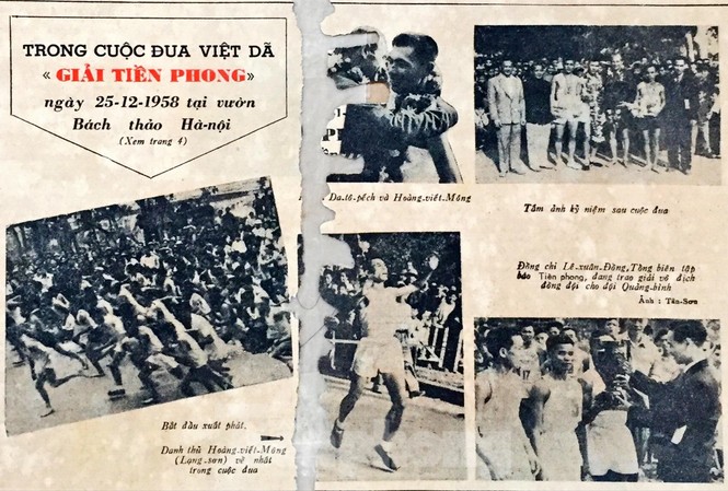 Việt dã Tiền Phong - một kỷ niệm Những tấm ảnh đăng ngày 27/12/1958 ghi lại ngày thi đấu giải Việt dã báo Tiền Phong lần đầu tiên