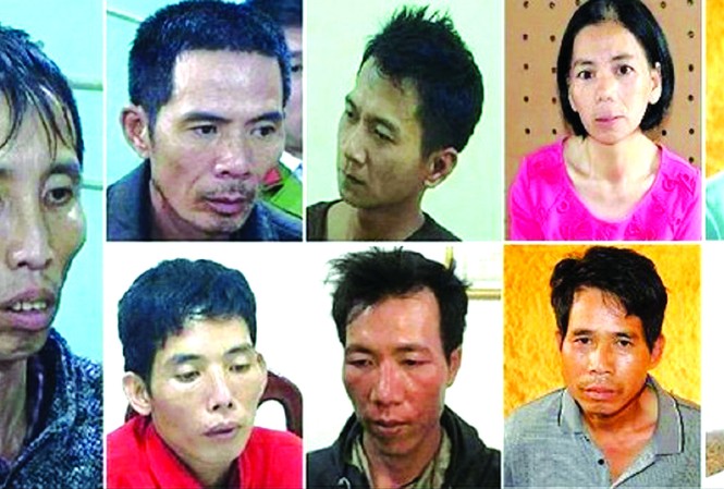 Tội ác trời không dung, đất không tha Các bị can trong vụ án