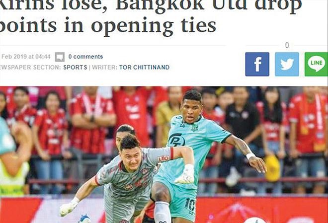 Văn Lâm được chấm điểm cao nhất trận ra mắt Thai – League Văn Lâm được chấm điểm cao nhất trận ra mắt Thai – League