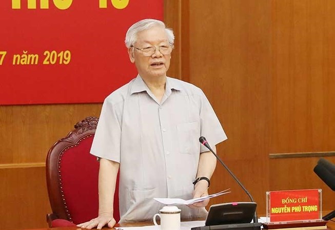 Ngăn 'chuyến tàu vét' trước thềm Ðại hội Ðảng - Không để lọt những cán bộ cơ hội Tổng Bí thư, Chủ tịch nước Nguyễn Phú Trọng phát biểu tại Hội nghị sơ kết Ban Chỉ đạo T.Ư về phòng chống tham nhũng, ngày 26/7/2019. Ảnh: T.D
