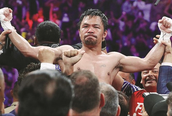 Nghị sỹ Pacquiao đoạt đai WBA hạng bán trung thế giới Pac - Man giành thêm một đai vô địch thế giới hạng bán trung ở tuổi 40