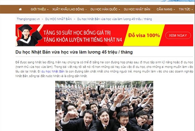 Lao động “chui” bằng đường du học Những cam kết vừa học, vừa làm có thể kiếm được 36-60 triệu đồng/tháng đang được các công ty tư vấn du học quảng cáo rầm rộ
